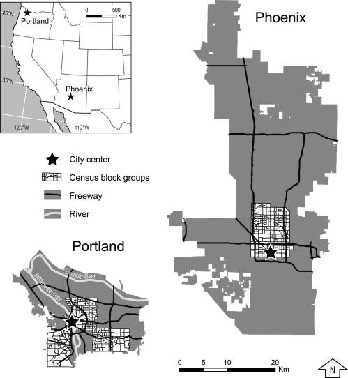 2024 A. MIDDEL et al. Figure 1. Study sites in Phoenix, Arizona, and Portland, Oregon. Table II.
