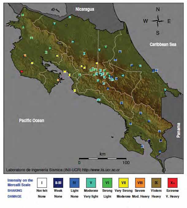 M7.6 Samara Zone of Amplification ic ion Costa Rica Peninsula Nicoya Peninsula Earthquake 2012 Fig. 1.