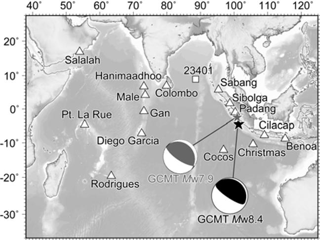 994 Y. FUJII AND K. SATAKE: TSUNAMI WAVEFORM INVERSION OF THE 2007 SOUTHERN SUMATRA EARTHQUAKE Table 1. List of tide gauge stations and DART system. Station Lat. (deg:min[:sec]) Lon.