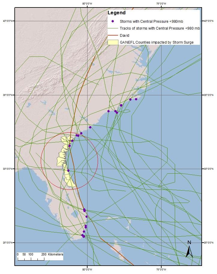 Tropical Cyclone Tracks and Parameters Landfalling storms: 1940 2010