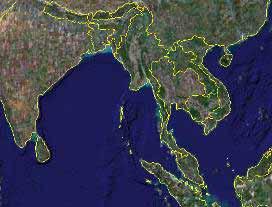 Inhabitants Mekong: 4,500 km Basin: 800,000 km² Tibet, through