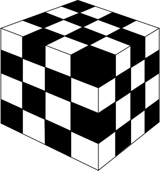 Duk-Soon Oh, Olof B Widlund, Clark R Dohrmann Fig 53 Checkerboard distribution of the coefficients 3D case Table 54 Condition numbers Cond iteration counts Iters: 3D case α i = α w = 1 for the white