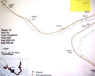 Alaska Navigation trackline and imagery used to