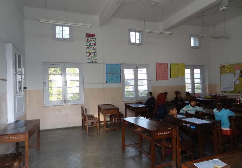 33 Figure 3.17: Classroom of donated school showing window arrangement and high ceiling.