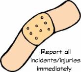 Report any accident (spill, breakage, etc.) or injury (cut, burn, etc.) to the teacher immediately, no matter how trivial it seems. Do not panic. 22.