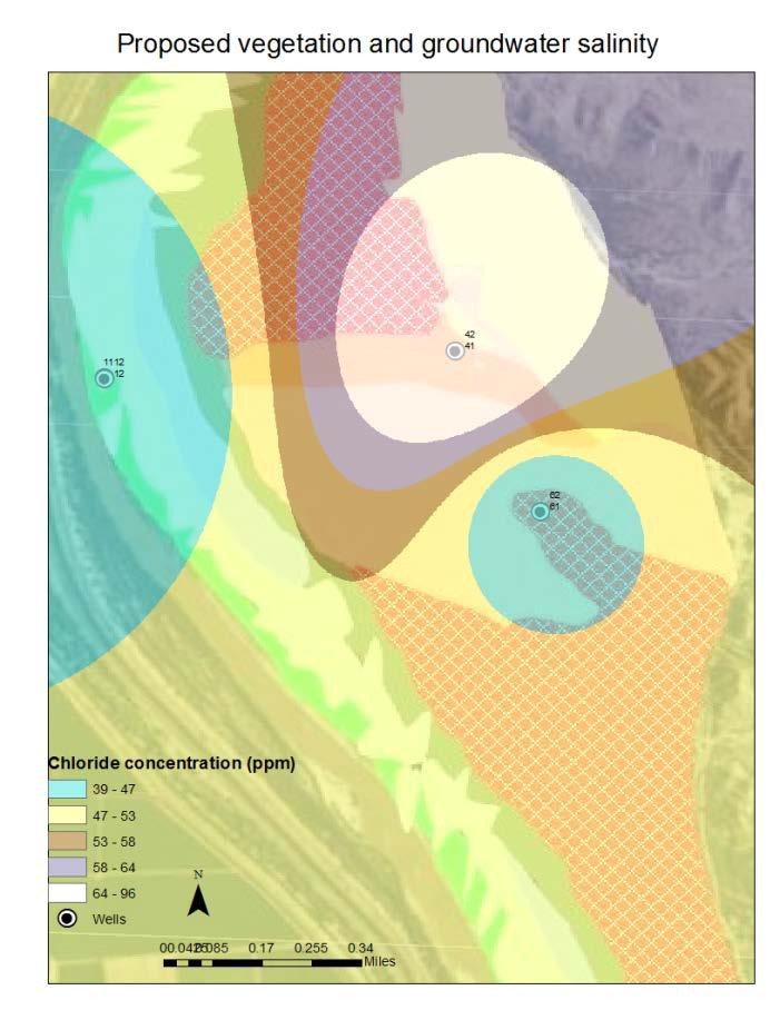 4. Using the groundwater quality data, interpolate a raster using the steps described above.