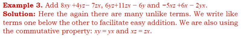 variable[s] with non negative exponent[s] is called 2 A polynomial which contains only one term is