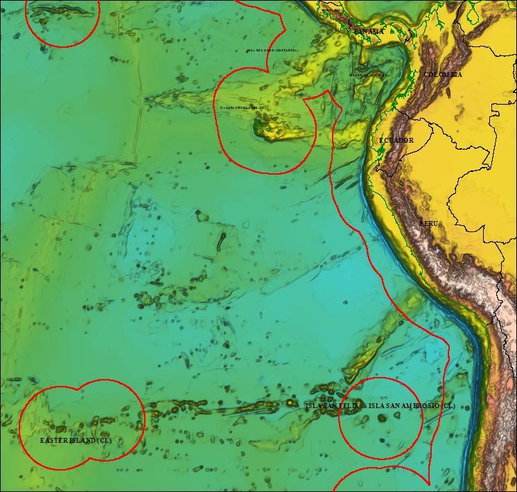 South American UNCLOS A76 Summary (Northwest Quadrant) Possible Future Overlapping