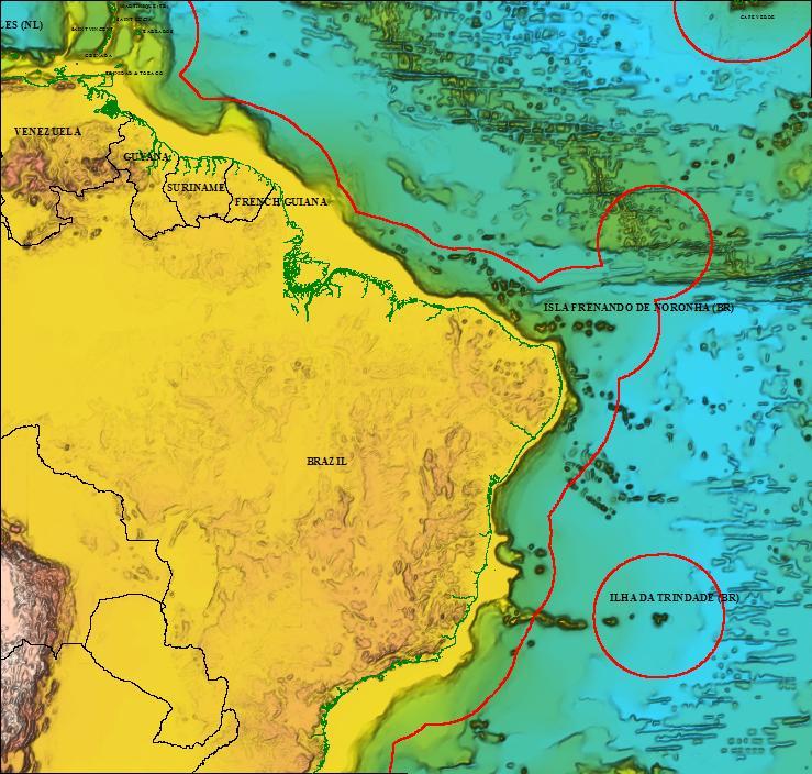 South American UNCLOS A76 Summary (Northeast Quadrant) Barbados ~ 53,444 km2 Venezuela?