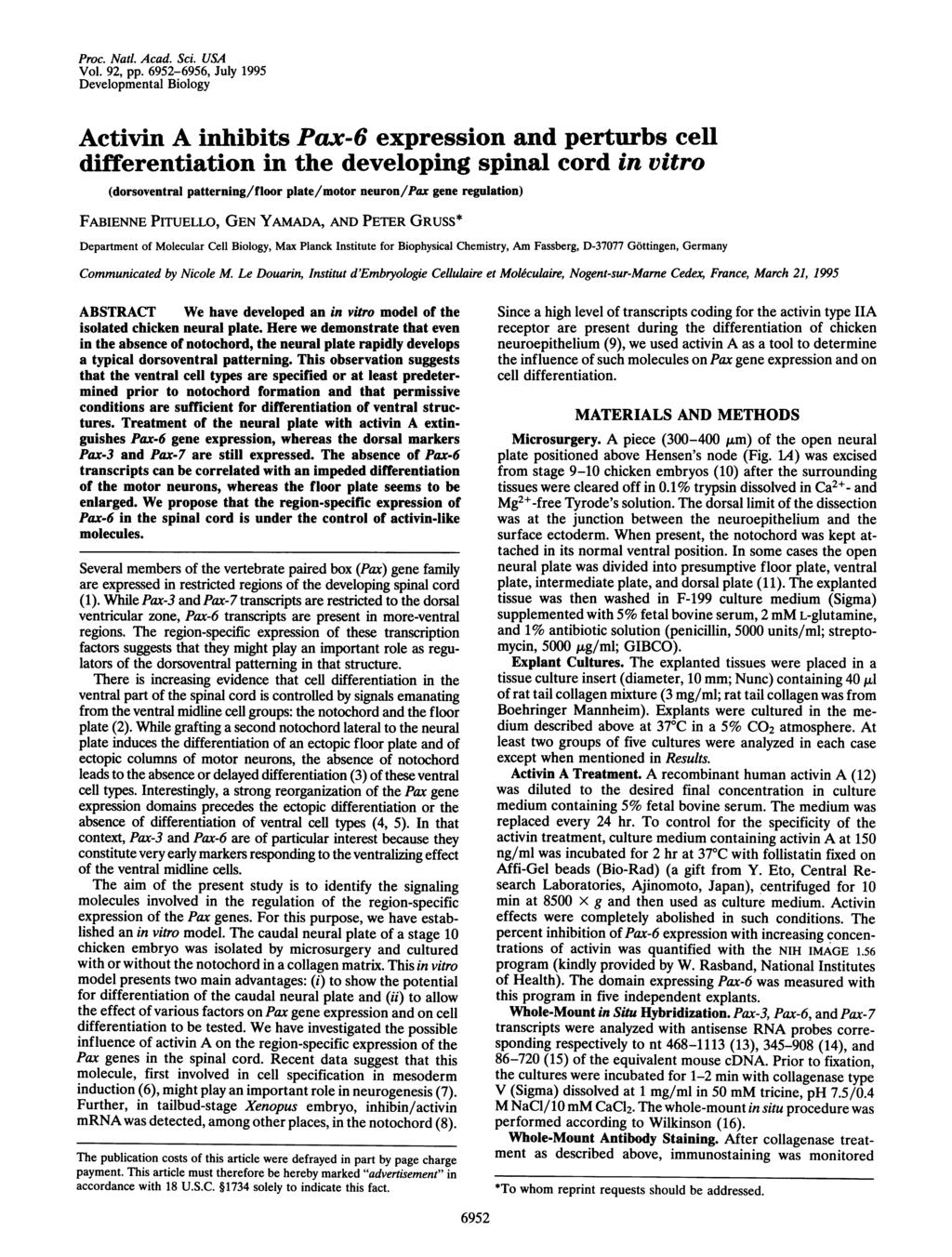 Proc. Natl. Acad. Sci. USA Vol. 92, pp.