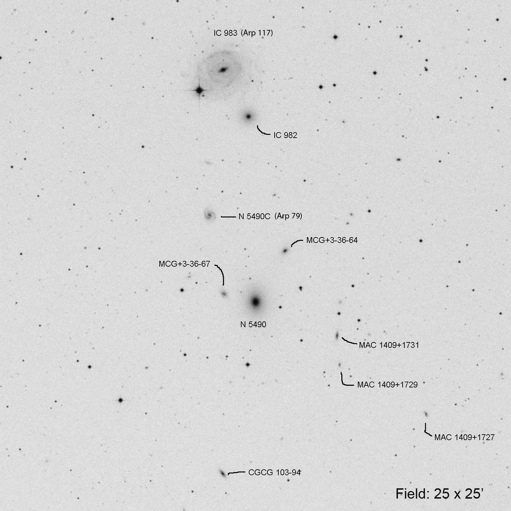 GC 5490 (Bootes) RA Dec Mag1 # of galaxies 14 09 57.3 +17 32 44 12.
