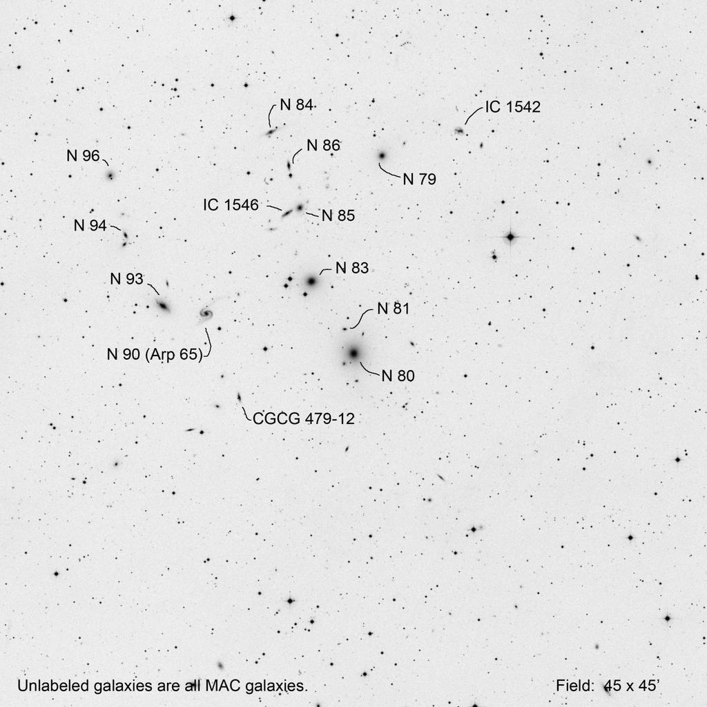 GC 80 (Andromeda) Includes Arp 65 RA Dec Mag1 # of galaxies 00 21 10.