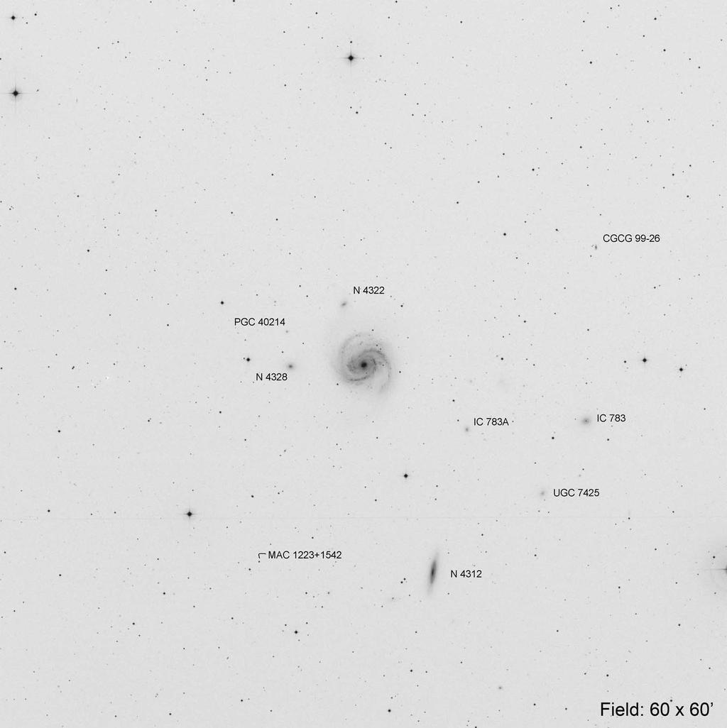 M 100 (Coma Berenices) RA Dec Mag1 # of galaxies 12 22 55.