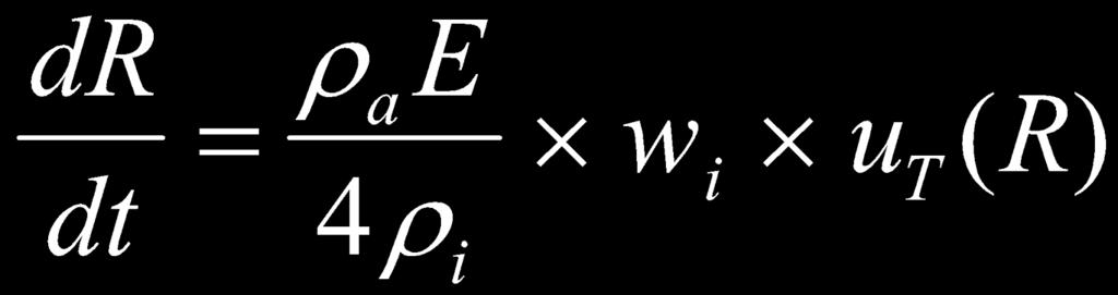 Another simplified model was used to calculate aggregation growth rate with different parameters 6 : In equation 3 the collection efficiency, E, is assumed to be unity, and a previously measured
