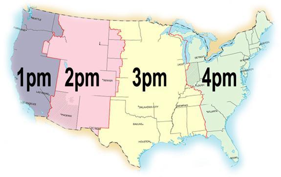 TIME ZONES Meridians calculate