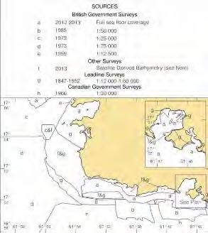 UKHO British Admiraltiy Chart BA 2066 Southern Antigua integration of EOMAP s Satellite Derived Bathymetric data