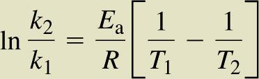 Arrhenius Equation: Two-Point Form If you only have two (T,k) data points, the following forms of the Arrhenius equation can be used: From