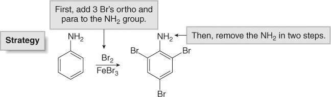 77 Substitution Reactions of Aryl Diazonium Salts It is possible, however, to add three Br atoms meta to each other when aniline is the starting material.