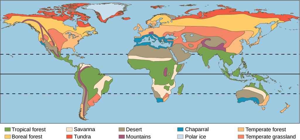 Terrestrial Biomes Bởi: OpenStaxCollege Earth s biomes can be either terrestrial or aquatic. Terrestrial biomes are based on land, while aquatic biomes include both ocean and freshwater biomes.
