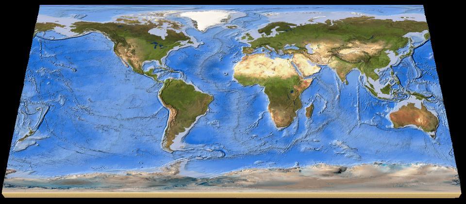 Observe some of the main features on Earth s surface Oceanic fracture zones Continental shelves Plateaus Submerged ridges
