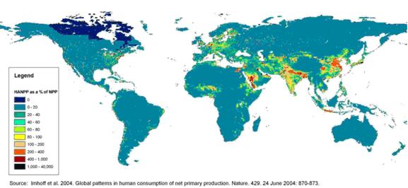 NASA HANPP Data Human Appropriation of Net Primary Productivity (HANPP)