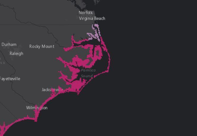 Storm Surge Watch Potential Storm Surge Amounts: 6-9 South of Cape Fear 9-13 Cape Fear - Cape Lookout and along the Neuse, Pamlico, Pungo, & Bay Rivers 6-9 Cape Lookout - Ocracoke Inlet 4-6 North of