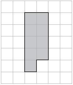 5. The shaded shape is drawn on a grid of centimetre squares.