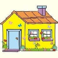 Draw and color Two blue houses Five red tomatoes A brown dog Ten green pears Four yellow
