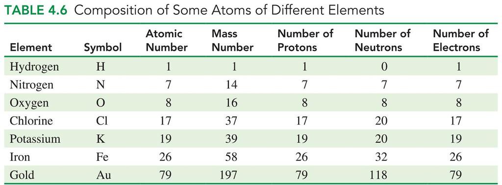 Mass Number The mass number Represents the number of particles in the nucleus.