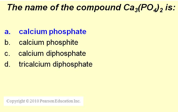 Learning Check, ionic compounds If ionic bonding: Name the Metal ion first, use the name of the element Non-metal ion uses the name