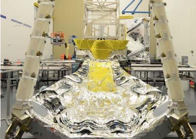 engineering sunshields being used for deployment testing Spacecraft bus