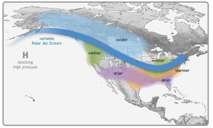 2017 Winter Weather Forecast Long Range Prediction From NOAA La Niña develops when sea-surface temperatures in the equatorial Pacific Ocean are cooler than average for an extended period of time.