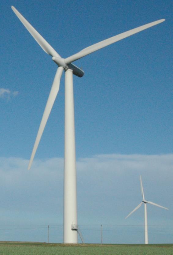 EXAMPLE 7 The blades of the wind turbine are 116 feet long. The propeller rotates at 15 revolutions per minute.