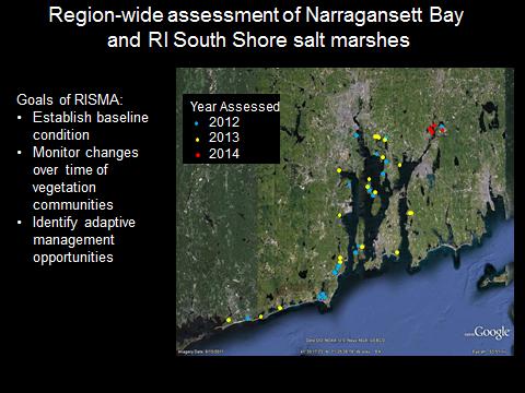 Taunton River Salt Marsh Assessment Results from 2014 season December, 2014 During the late summer and fall of 2014, Save The Bay evaluated salt marshes in Assonet Bay, Freetown and Broad Cove in