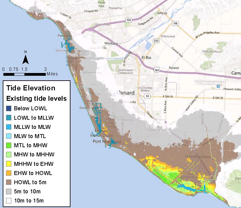 3. Tidal Extent COASTAL HAZARDS ANALYSIS Much of coastal Ventura is