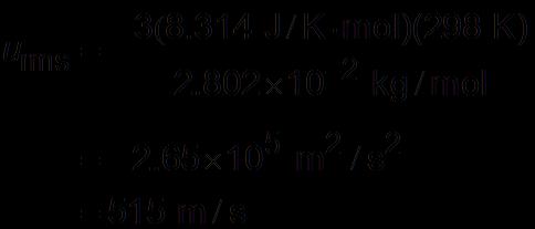 Example 5.16 The procedure is the same for N 2, the molar mass of which is 28.02 g/mol, or 2.