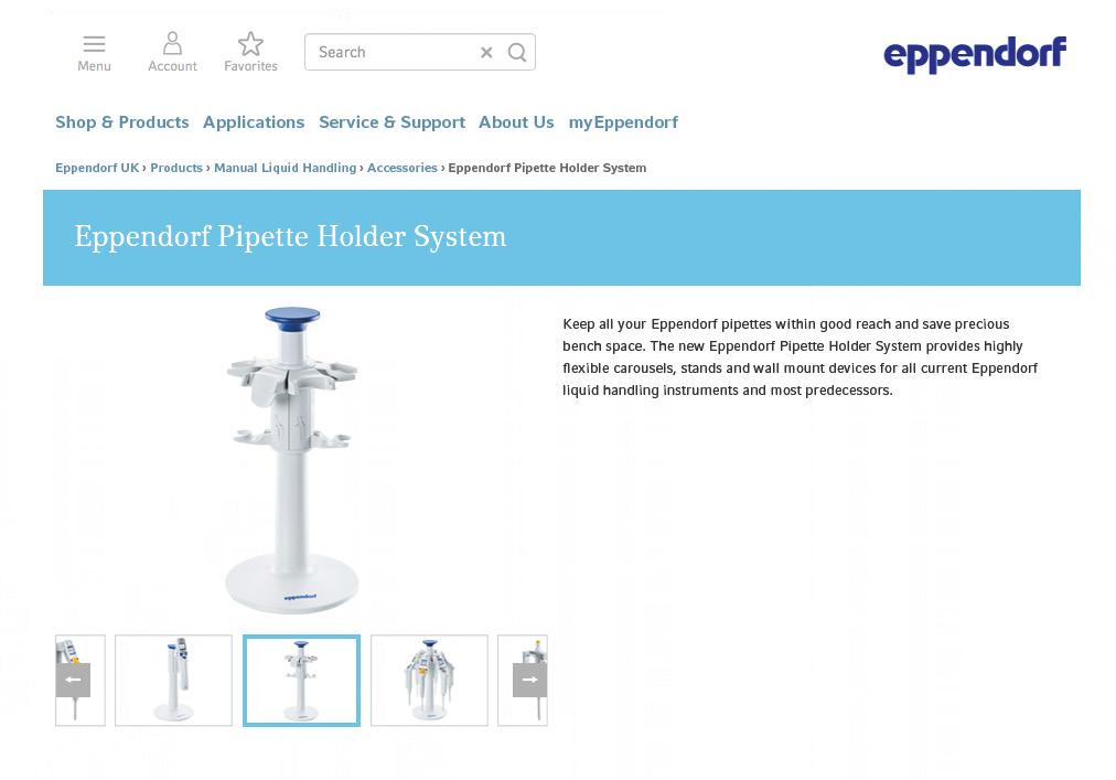 Ordering information Description Pipette Carousel 2, for 6 Eppendorf Research, Eppendorf Research plus, Eppendorf Reference, Eppendorf Reference 2 or Biomaster, additional pipette holders are