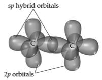 form σ bonds with the other Carbon and two Hydrogens.