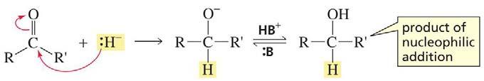 Rxns with H-nucleophiles: reduction to RH (17.6, 19.