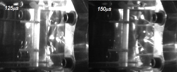 Chapter 2. Experimental Setup and Diagnostics Figure 2.8: Raw frames with acoustic pre-shock. (left) and the second frame (right) were taken at t = 0.025 ms and t = 0.050 ms, respectively.