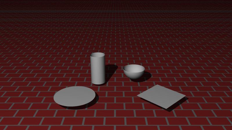 Example Configuration Ray-traced with POV-Ray wall type plane" transparency 1" " wall type disk" origin -1 0 0.2" orient 0 0 1" radius 0.