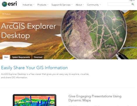 ArcGIS Explorer Desktop and Explorer for ArcGIS Free 32 or 64 bit (faster) Essentially a very well designed reader but Does