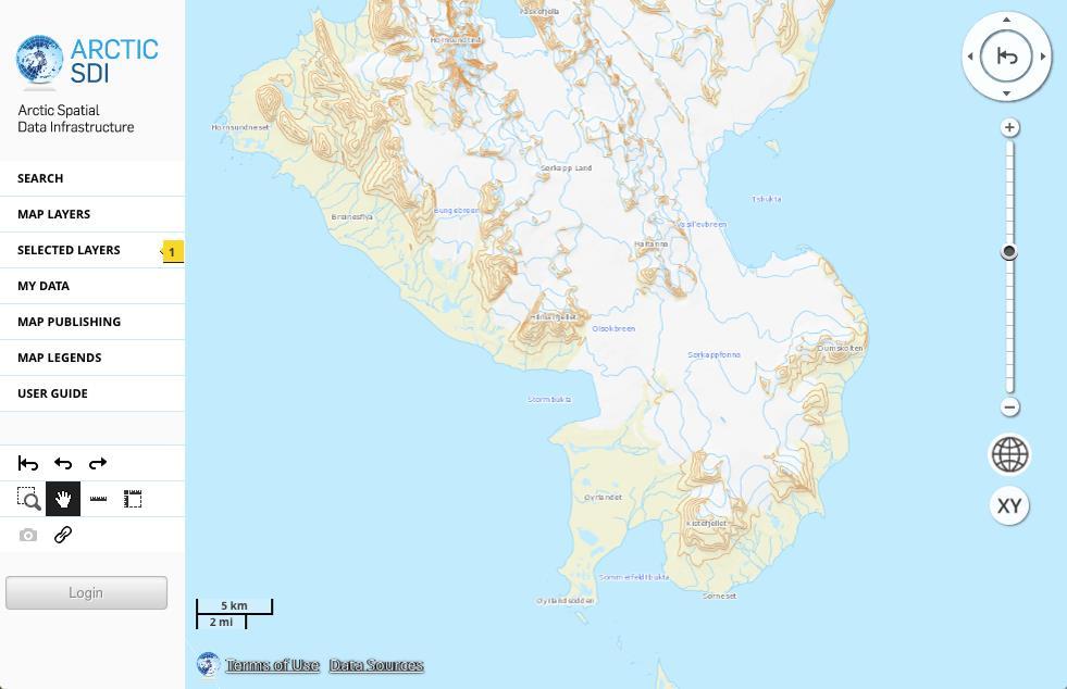 Authoritative Topographic Basemap Provided Directly from the 8 Arctic National Mapping