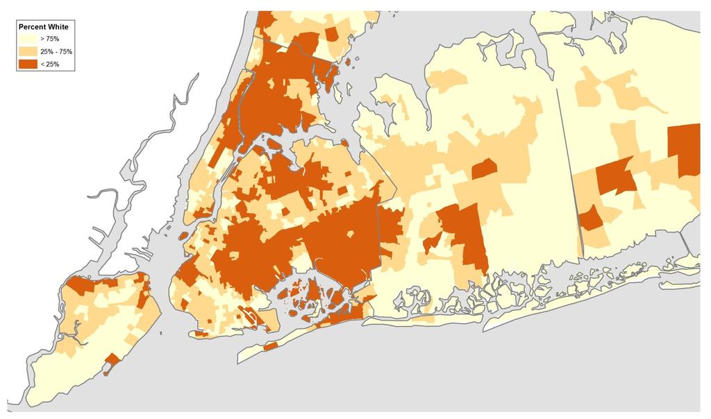 NYC neighborhoods that are over primarily Non-