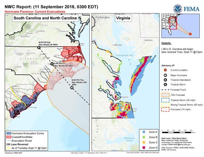 Preparations Atlantic Potential Impacts East Coast: Heavy congestion is expected along evacuation corridors and road construction may extend evacuation timeline Evacuees moving from one potentially
