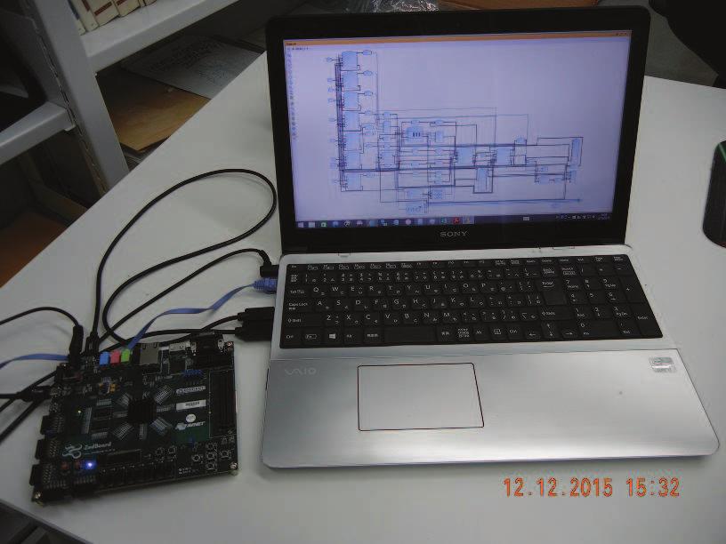 118 Accelerated Computations in this contribution. The ZedBoard connects with a standard laptop where the Xilinx Vivado application is used to describe the hardware that is put on the ZedBoard.