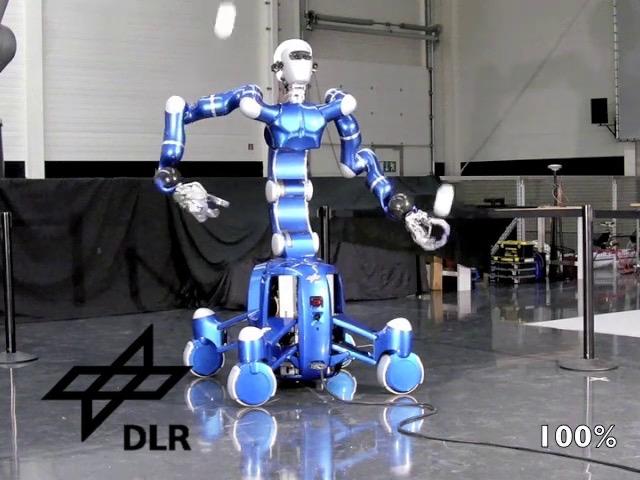 Humanoid robot catches flying balls Several
