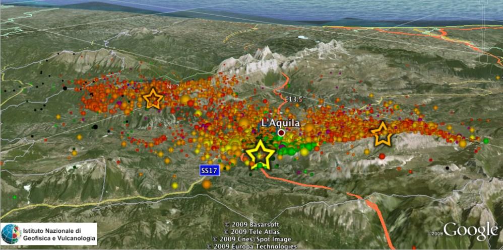 L Aquila M=6.3 earthquake & aftershocks 6 April 2009 LNGS galleria 0.