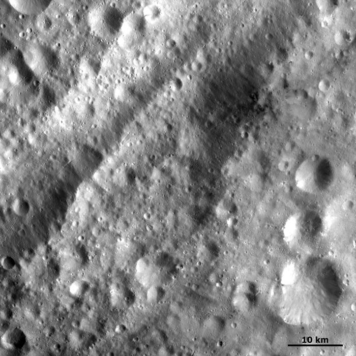 The Cratered Surface of Vesta 10 This photograph was taken on September 20, 2011 by NASA's Dawn spacecraft. It shows the cratered equatorial region of the asteroid Vesta.