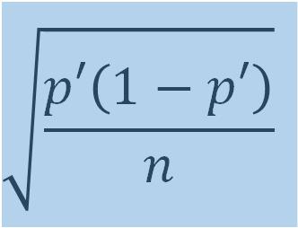 Sample Size Calculation value 0.6000 1 Standard Error formula. Largest for p = 0.5 0.4000 0.